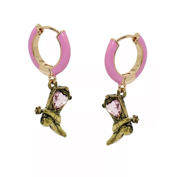 Cowboy Boot Huggie Earrings - Picture 5 of 5